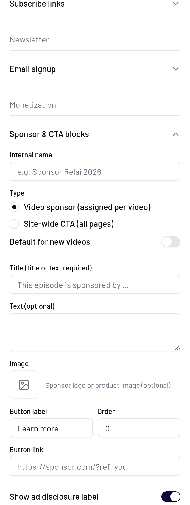 Creating a new promo block